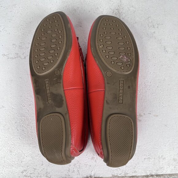 Talbots Womens Everson Tasseled Red Leather Driving Flats Sz 6.5 - Picture 5 of 10